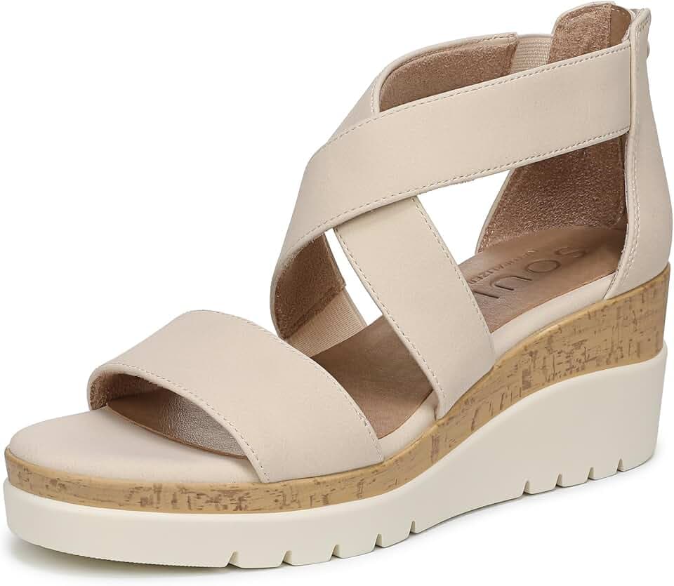 Naturalizer Women Goodtimes Casual Ankle Straps Wedge Sandal