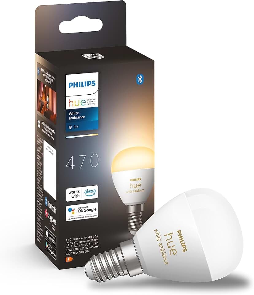 Philips Hue E14 LED Lampe, 470 lm