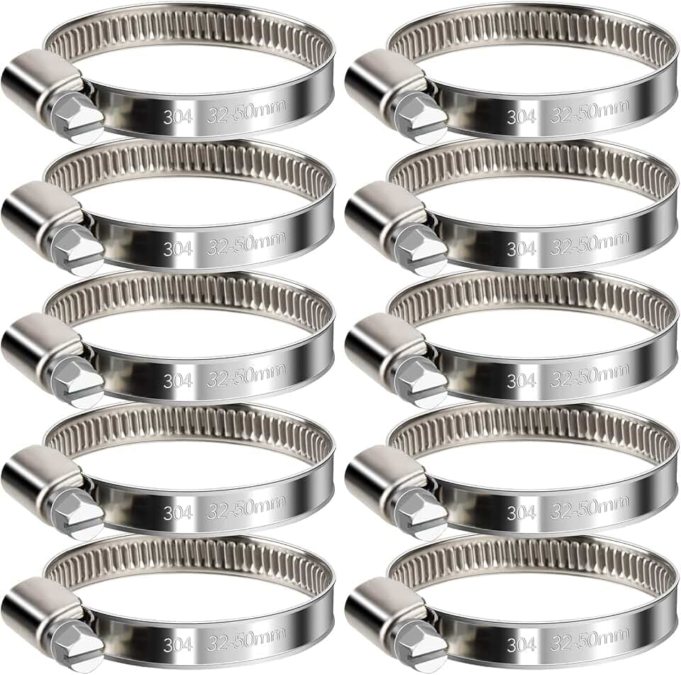 DealKits 10 Stück 304 Edelstahl Schlauchschellen 32-50mm