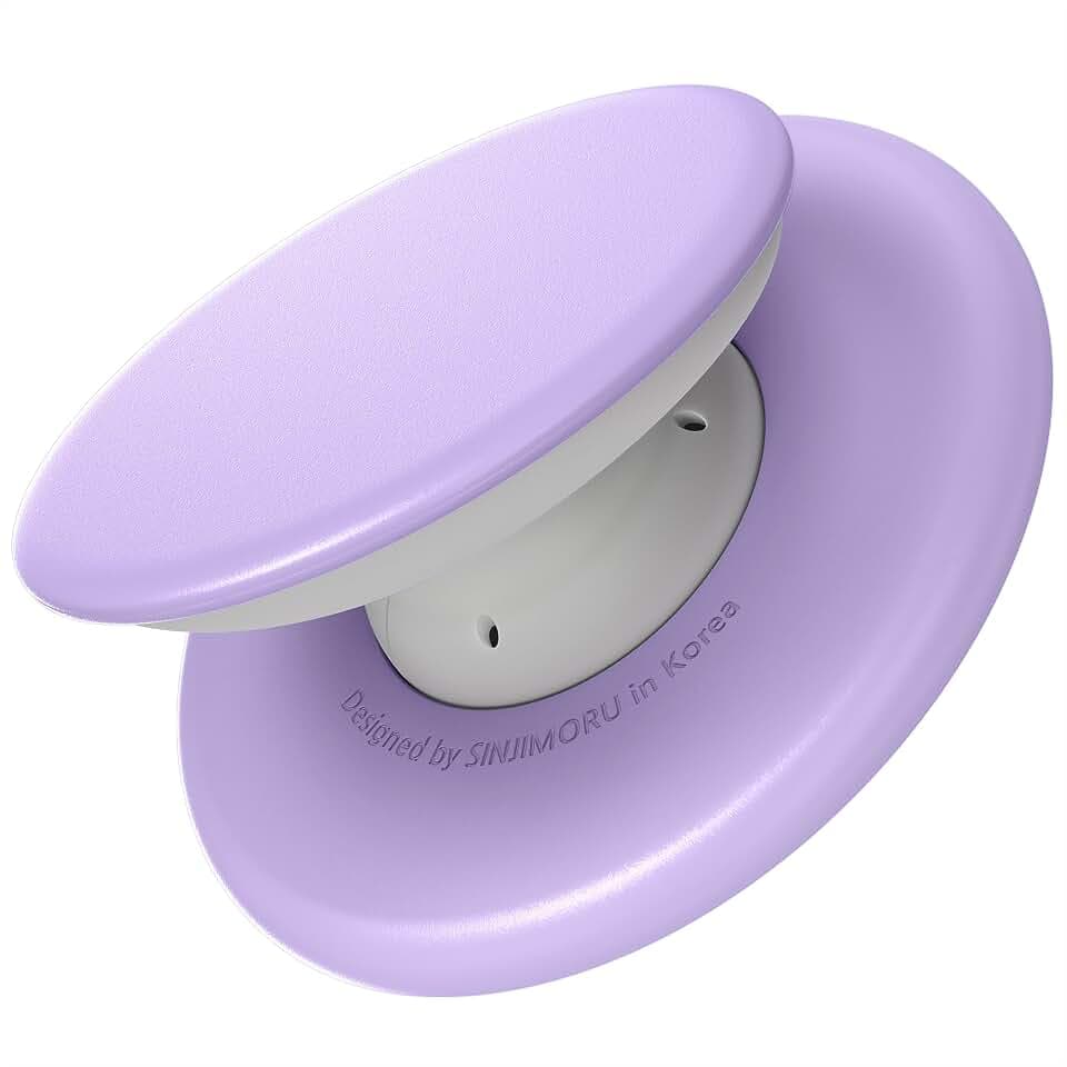 Sinjimoru Einhand-Magnet-Handygriff, Silikon-Halterung mit Ständer für Magsafe, kompatibel mit iPhone 17 16 15 14 13 Serie. M-Tap Tok Lavendel