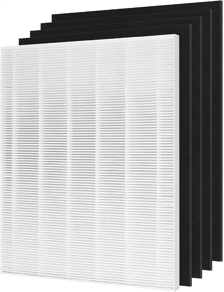D480 True HEPA Replacement Filter D4, Compatible with Winix D480 Air Purifier, Compare to Winix D4 Filter, Item Number 1712-0100-00, 1 HEPA Filters + 4 Activated Carbon Pre-Filters