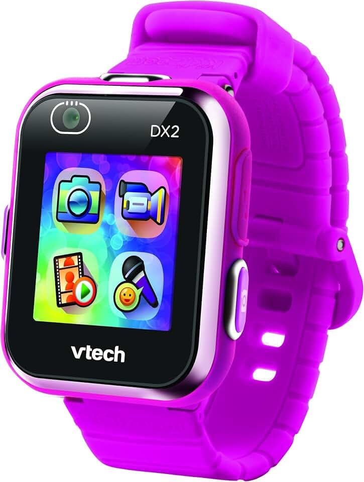 VTech Kidizoom Smartwatch DX2 Magenta, interaktive Uhr für Kinder mit Dual-Kamera, Farbdisplay, Smartwatch mit Bewegungssensor, stoßfest, italienische Sprache, 3-12 Jahre