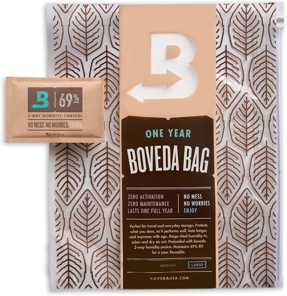 Boveda Travel Humidity Control Bag, Resealable, 69% Pack – Large, 60-80 Ct