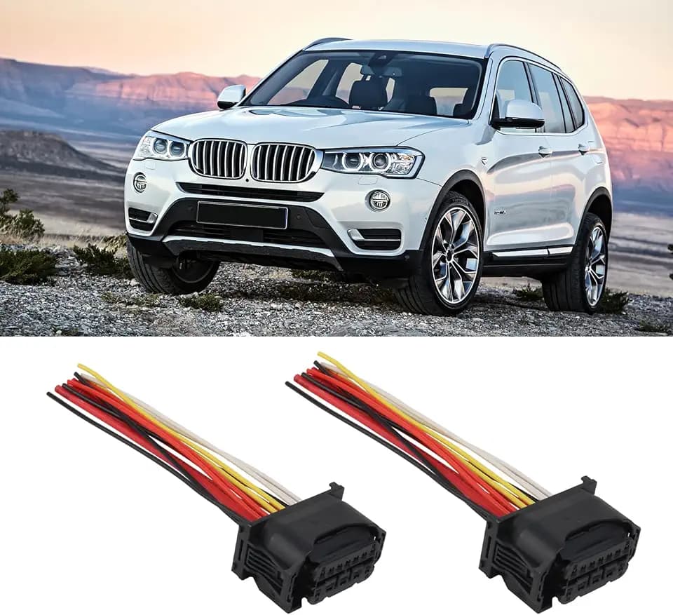 MUNIK 61132359991 12-Pin Headlight Plug Compatible with BMW X3 X5