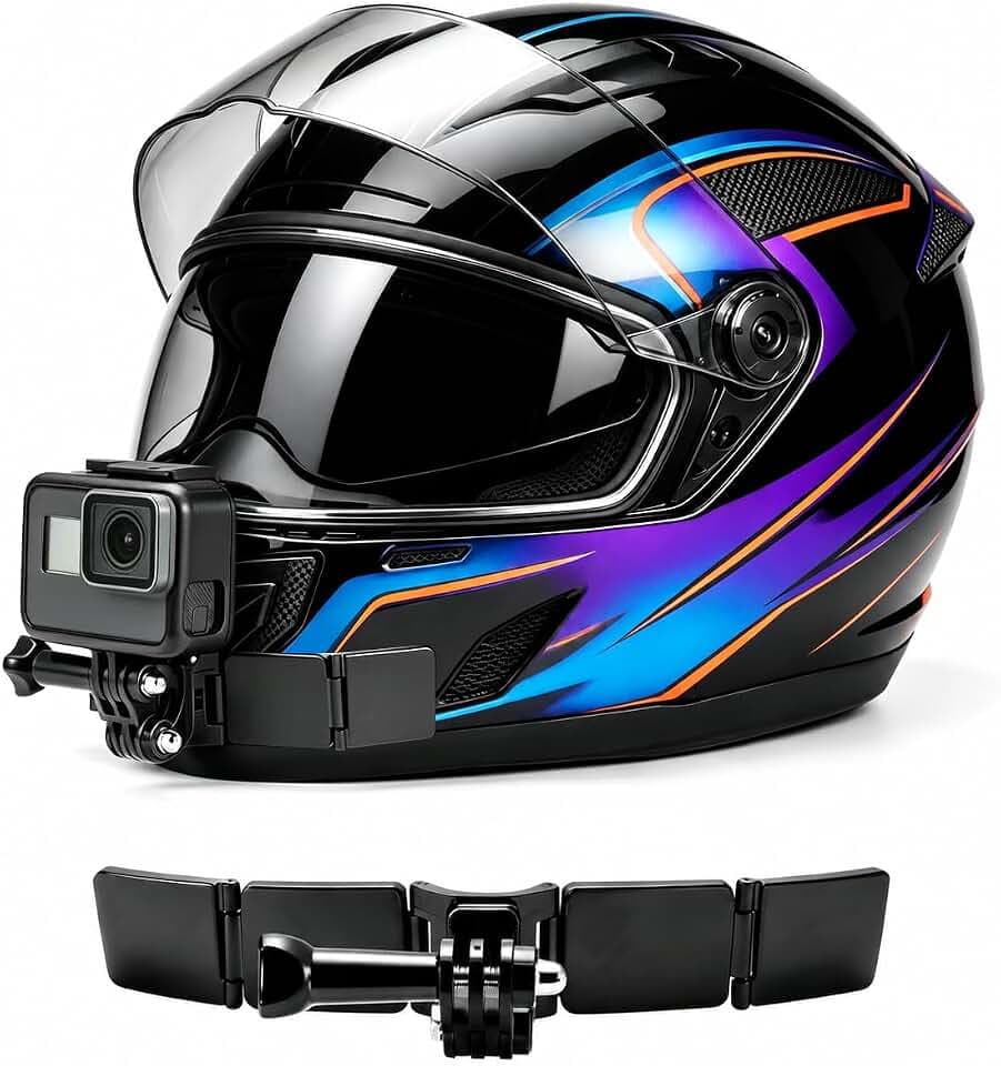 Motorradhelm-Kinnhalterungs-Kits mit selbstklebenden gebogenen Pads for DJI Osmo, Insta 360, GoPro, Xiaomi Yi, SJCAM, Campark