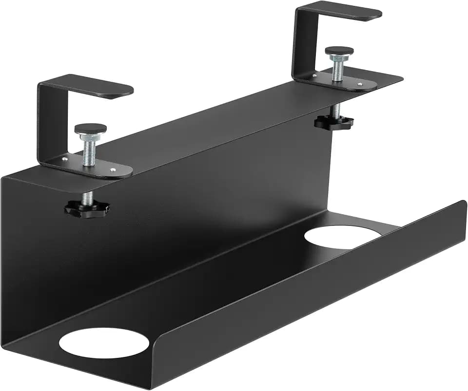 ZhiYo 16in Cable Management Under Desk Tray, 4.9in W x 5.9in H, Black