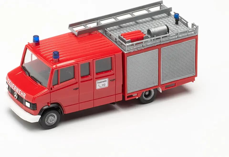 Herpa Basic LKW Modell Mercedes-Benz T2 LF 8/6 "Feuerwehr, Miniatur im Maßstab 1:87, preisgünstiges Einsteigermodell, Made in Germany, Kunststoff