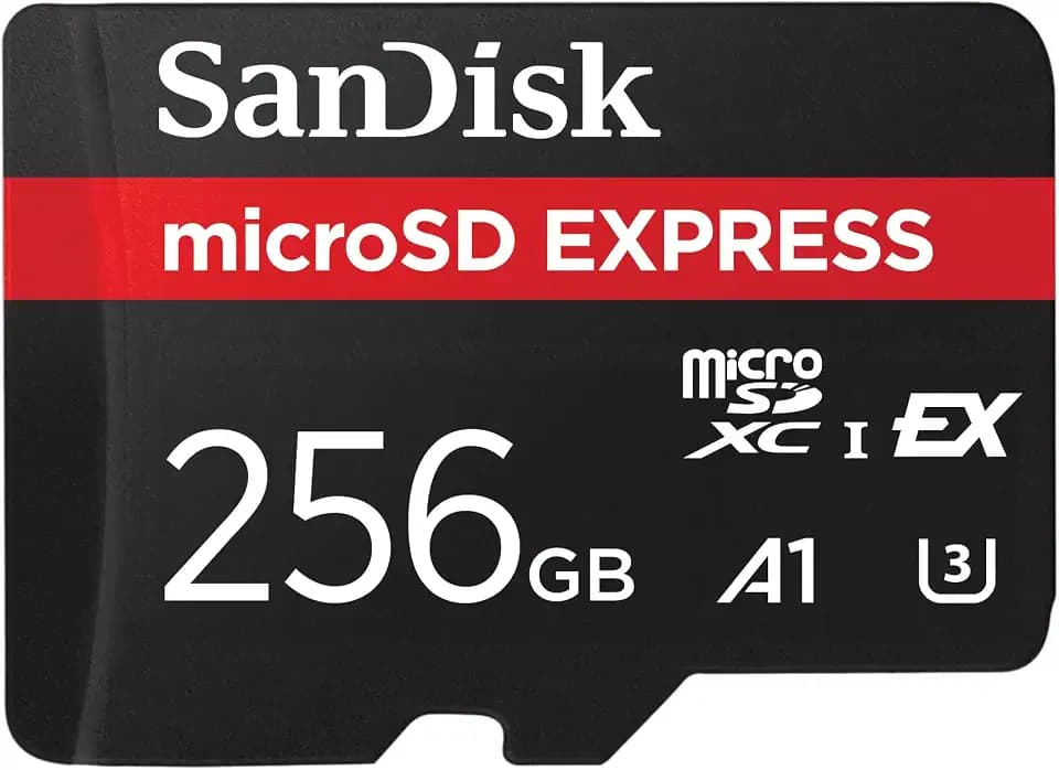 SanDisk microSD Express Speicherkarte 256 GB Funktioniert mit Nintendo Switch™ 2 (5,3K, 4K UHD & RAW-Bildaufnahmen, Lesen bis zu 880 MB/s & Schreiben bis zu 650 MB/s, RescuePRO Deluxe)
