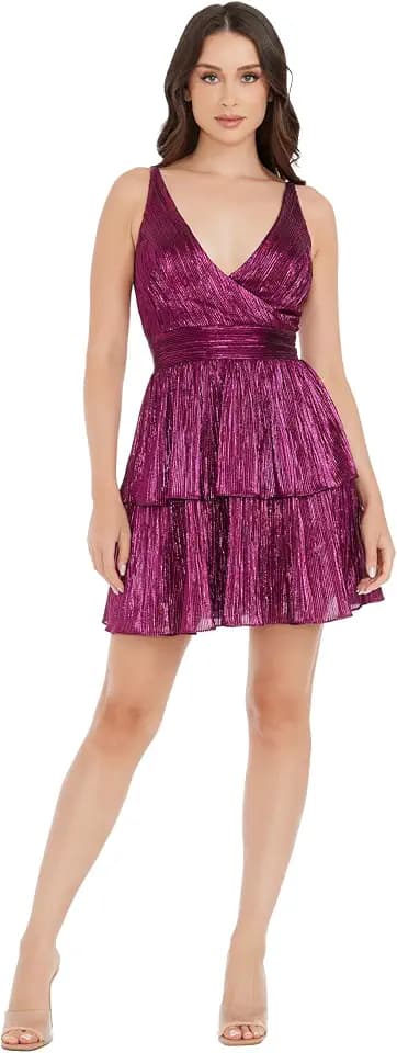 Dress The Population Women's Tasha Fit and Flare Mini Dress