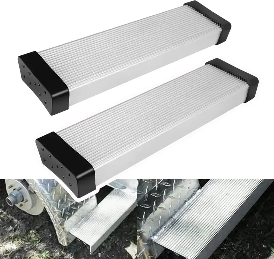 Boat Trailer Fender Mounts, Aluminum Fender Step Brackets, 2-Pack Kit
