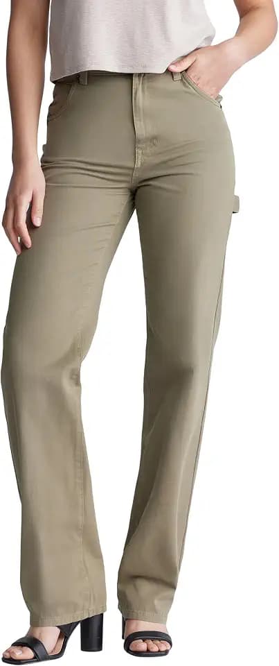 Buffalo David Bitton Women's Jane Super High Rise Loose Straight Pants