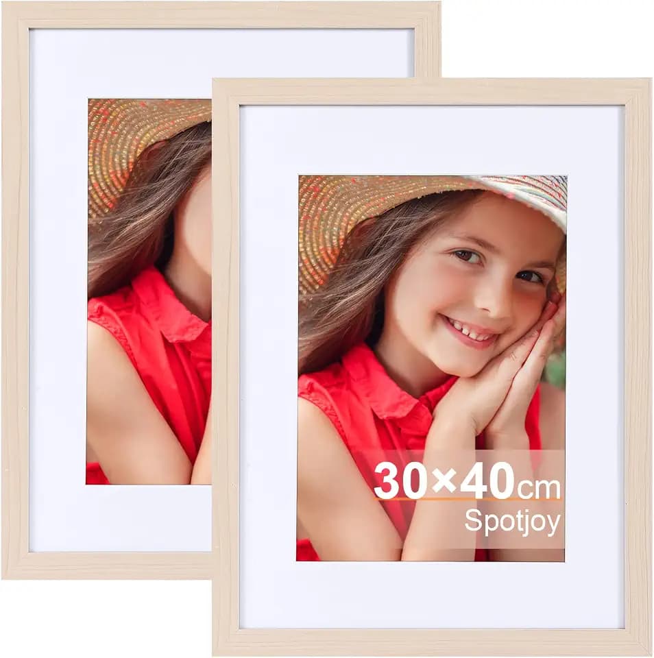 Bilderrahmen 2er Set 30x40 cm mit Passepartout 21x29.7 cm