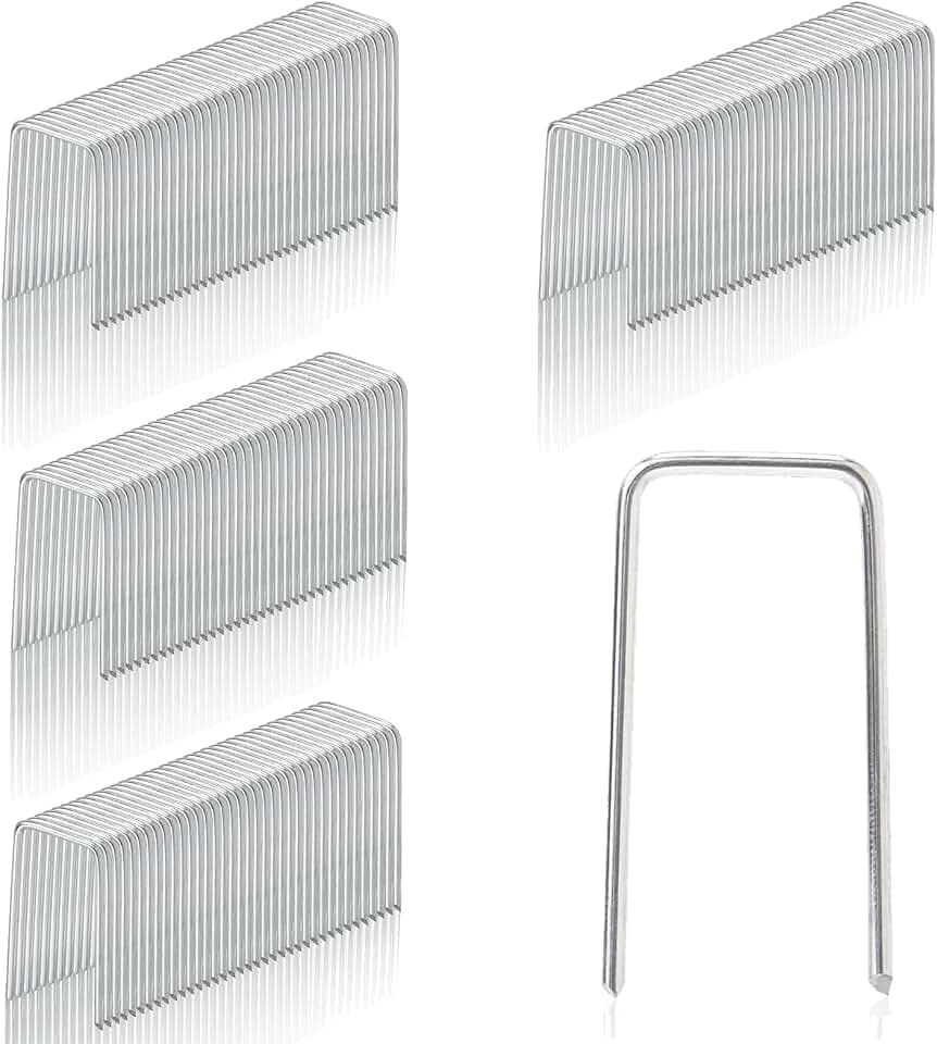 300 Stück Kranz Binden Zubehör 40mm*20mm Strohblumennadeln Stecknadeln Blumen Klammer Pflanzenstecker Patenthaften Robuste Krampen Steckhaften Efeunadeln für Floristikbedarf und Kränze Weiß