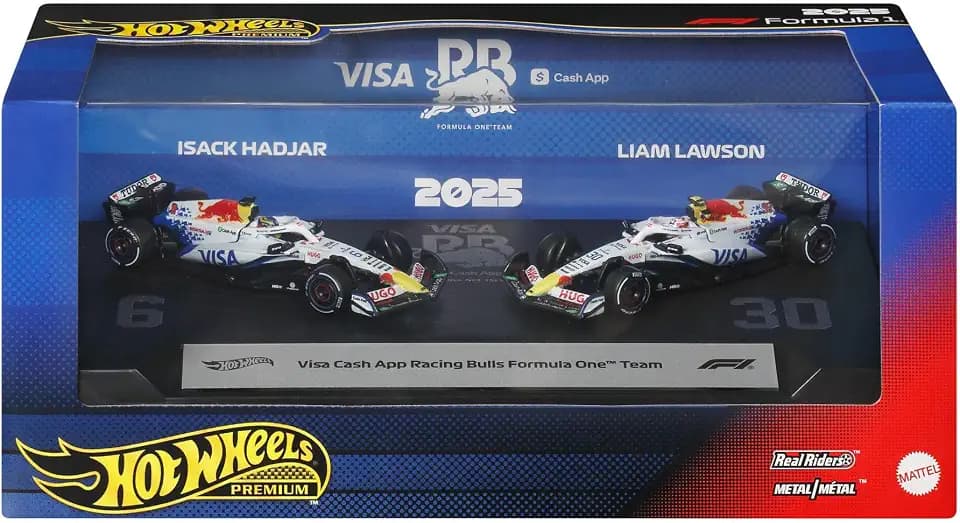 Hot Wheels Premium Visa Cash App Racing Bulls Formel 1 Team 2er-Pack