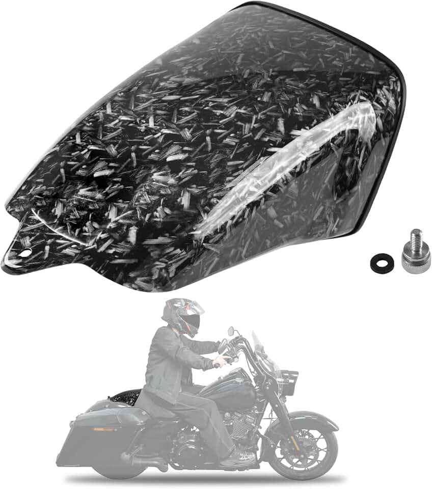 Passenger Rear Seat Cowl Forged Carbon Pattern for Harley 2023 Up