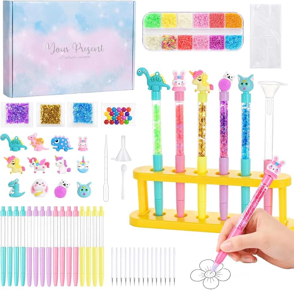 DIY Glow in the Dark Pen Making Kit for Kids, 12 Floaty Pens