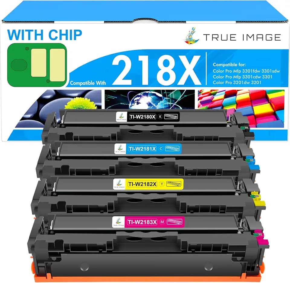 218X Toner Cartridges 4 Pack 218A for HP 218 3301cdw 3301fdw 3201dw 3301