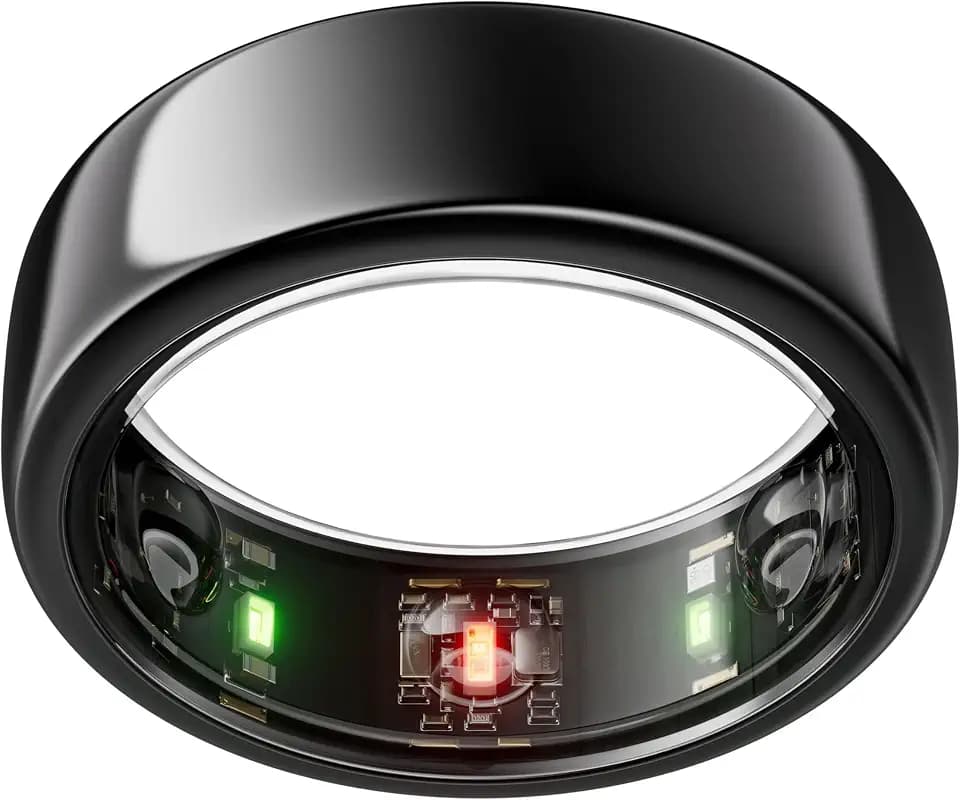 Oura Gen3 Horizon Smart-Ring - Größe 10, Black | Wearable für Schlaf-, Herzfrequenz- und Fitnesstracking - Bis zu 7 Tage Akkulaufzeit - Kompatibel mit iOS/Android - Bestimme Deine Größe vor dem Kauf