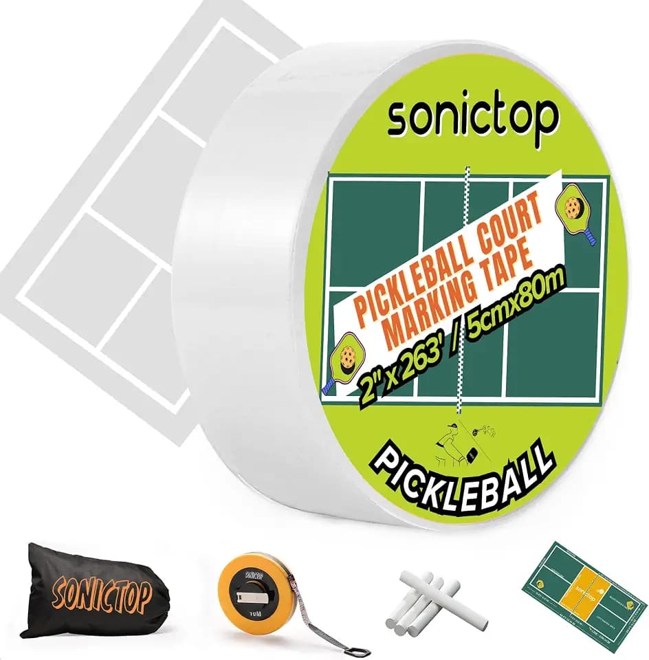 Pickleball Court Marking Kit, 2" x263ft Extended Pickleball Court Tape Set