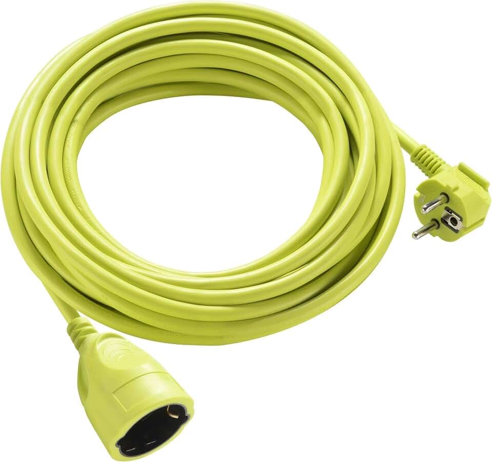 Masterplug Verlängerungskabel, 10 m, Schuko-Verlängerung, elektronische Verlängerung für den Außenbereich, IP44, Grün