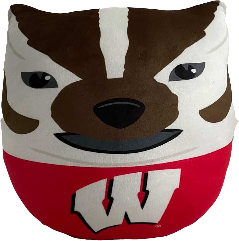 NCAA Wisconsin Badgers Plushie Mascot Pillow w/Features
