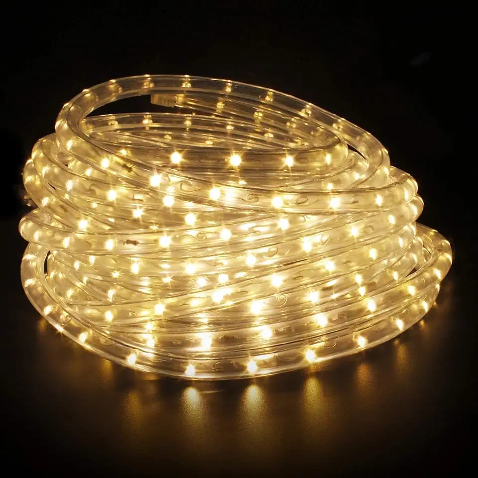 LED-Lichterschlauch 20 Meter warmweißes Licht Weihnachtsbeleuchtung für Innen und Außen - CW822