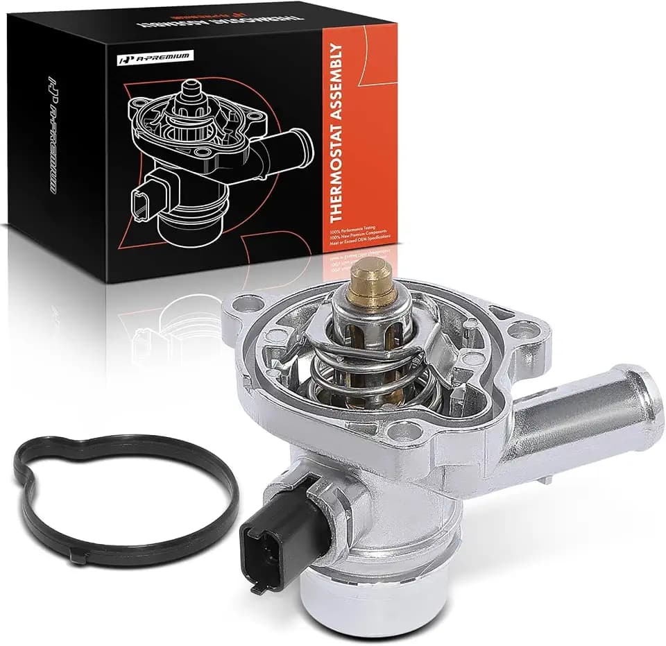 A-Premium Upgraded Aluminum Engine Coolant Thermostat Housing Assembly