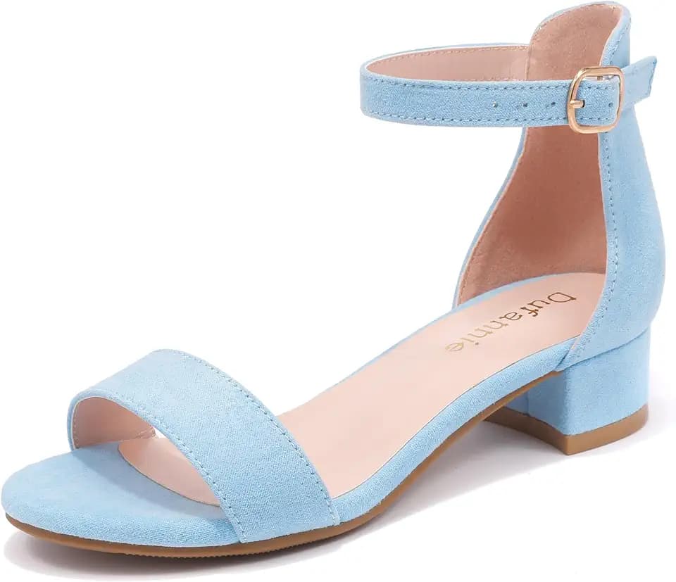 Dufannie Girls Heels Sandals Girls Dress Shoes for Toddler Little Big Kids