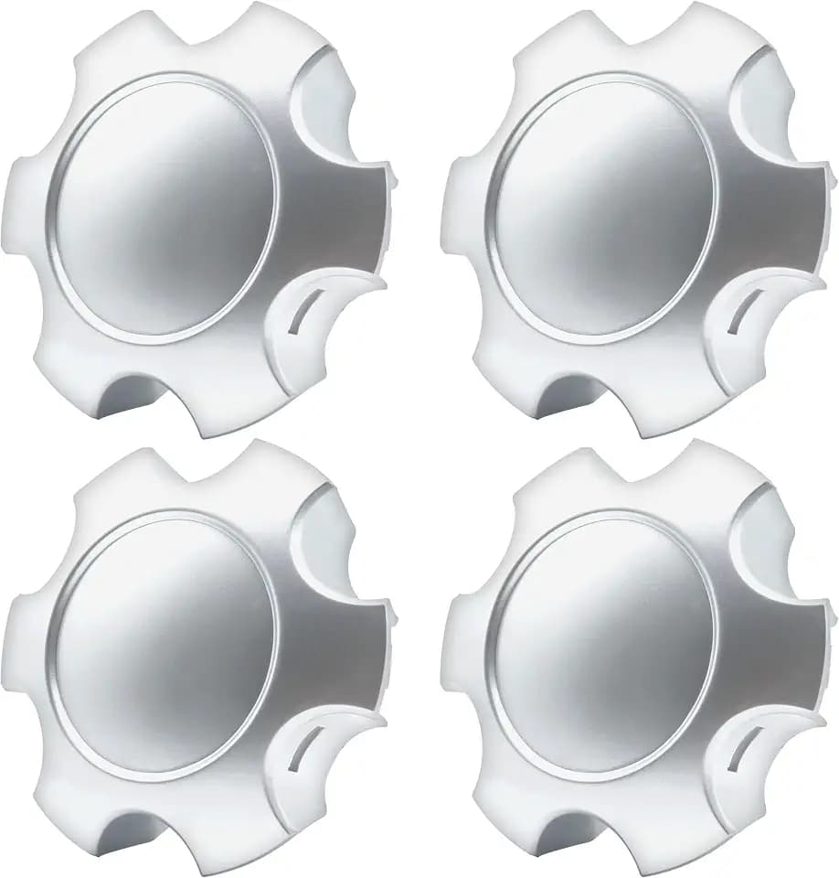 4 Wheel Center Hub Covers Fit for 6 Lug Tundra 17 Inch 5 Double Spoke Silver Wheels 2003-2006 for Sequoia 17 Inch 5 Double Spoke Silver Wheels 2003-2007 Replace 42603-AF030