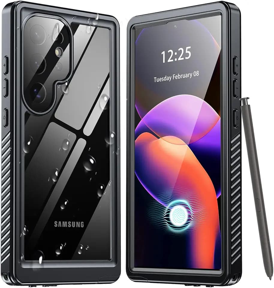 ANTSHARE Wasserdichte Schutzhülle für Samsung Galaxy S24 Ultra, IP68 Wasserdichte Schutzhülle Samsung S24 Ultra mit [eingebautem Bildschirm/Kameraschutz], stoßfest, 360 Rundumschutz, für S24 Ultra 6,8
