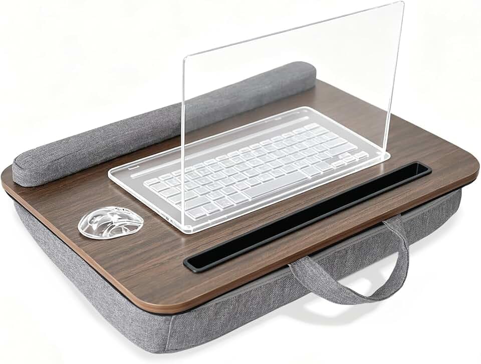 Portable Lap Desk, Walnut Color