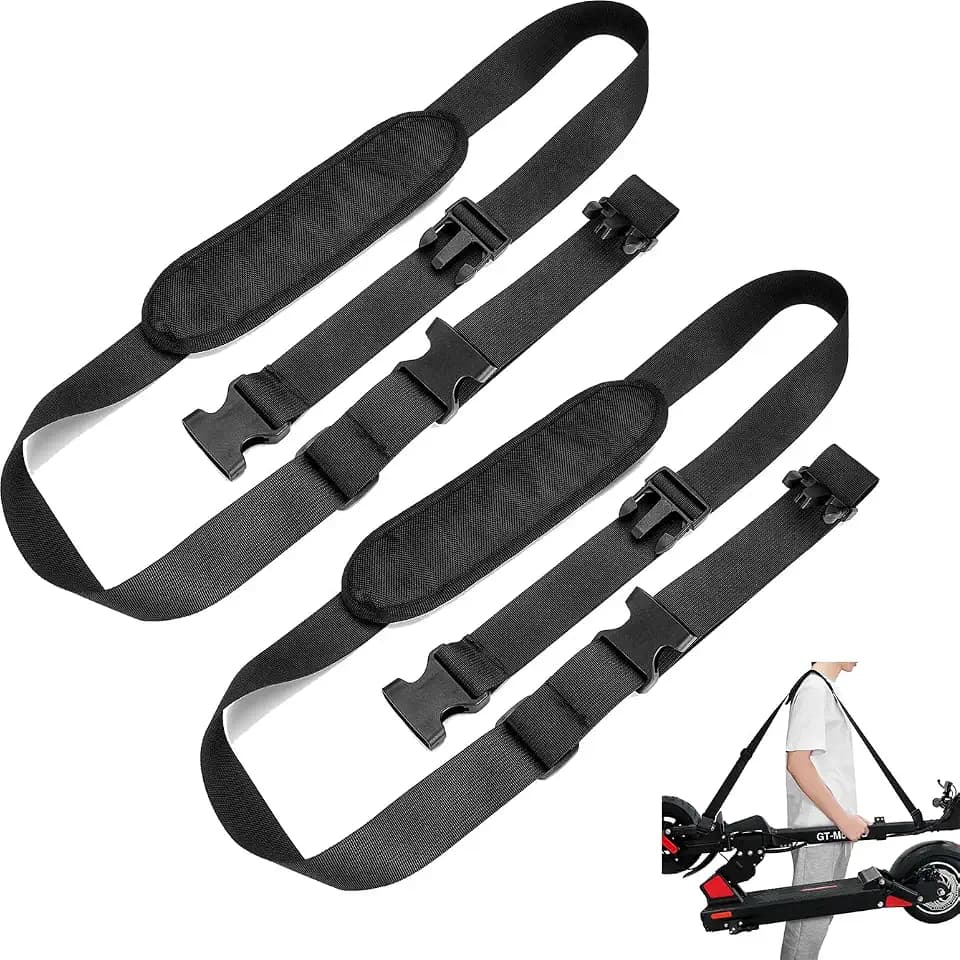 2 Pack Scooter Strap，Adjustable Kick Scooter Straps and Extra-Thick Anti-Slip Shoulder, Kick Scooter Carrying Strap for Beach Chair, Balance Bikes,Kids Bike,Foldable Bikes,Ski Board