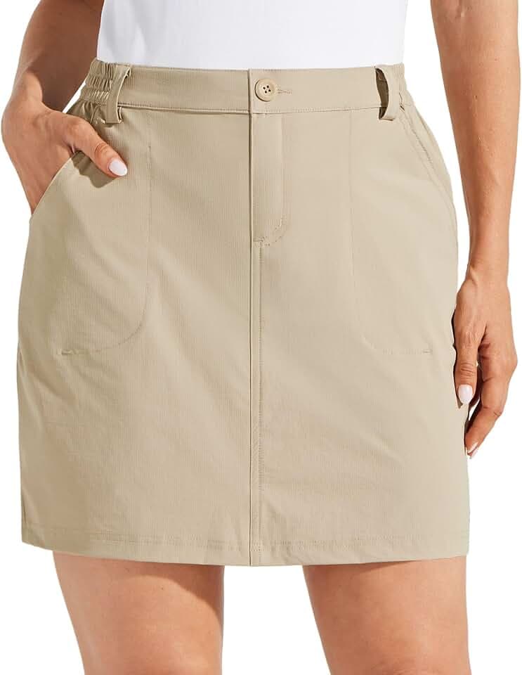 Willit Women's Skorts Golf Casual Skort Skirts UPF 50+ Quick Dry Zip Pockets Outdoor Hiking