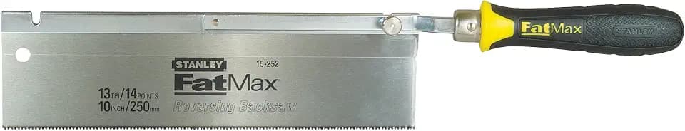 STANLEY FATMAX Feinsäge (umlegbar, extra breites Blatt, Rücken stahlverstärkt, ergonomischer Handgriff) 0-15-252