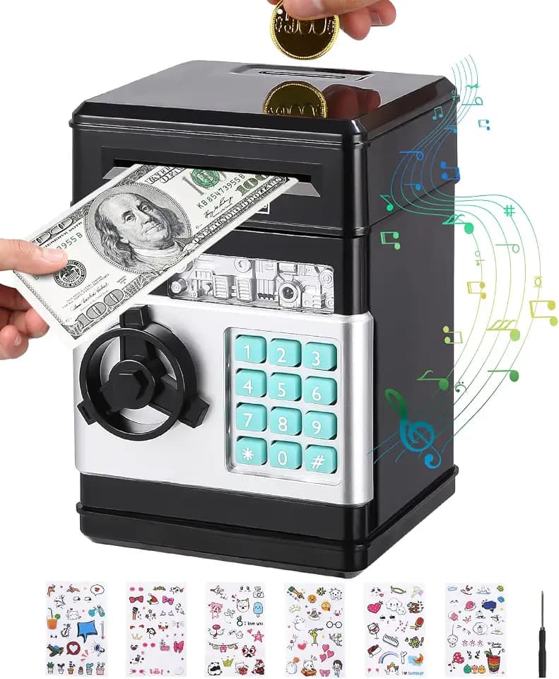 Elektronische Spardose Safe,Passwort Spardose für Kinder Number Bank