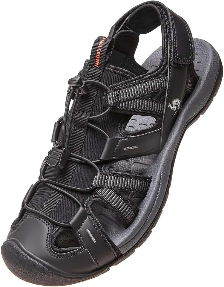 CAMEL CROWN Hiking Sandals for Men Waterproof Closed Toe Water Sandals Athletic Outdoor Sandals Adjustable Summer Sandals for Beach Sport Fishing Walking