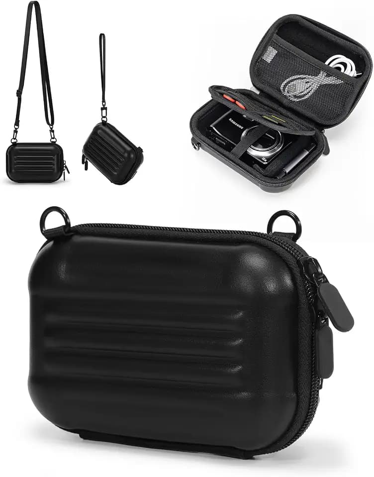 Cwatcun Hard Camera Case, Compact Digital Camera Sling Bag for Canon/Sony