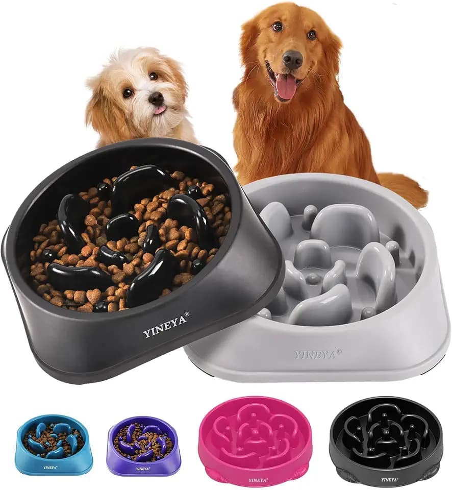 YINEYA 2 Stück Antischlingnapf Hunde, 2 Cups Schlingnapf Hunde, Hundenapf