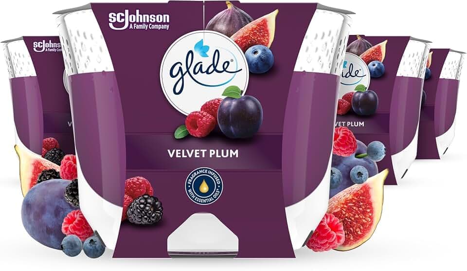 Glade Duftkerzen im Glas 4er-Pack, Mit ätherischen Ölen, 4 Stück