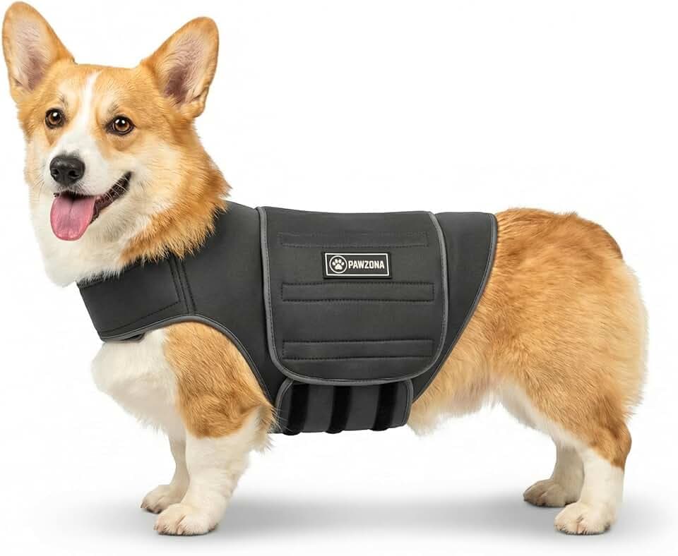Dog Anxiety Vest – Calming Vest & Compression Shirt for Dogs, Helps with Stress, Separation Anxiety & Thunder, Comfortable & Breathable Jacket Alternative (Small)