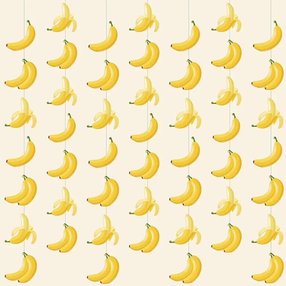8 Pcs Banana Party Decorations Hanging Banner Yellow Garland