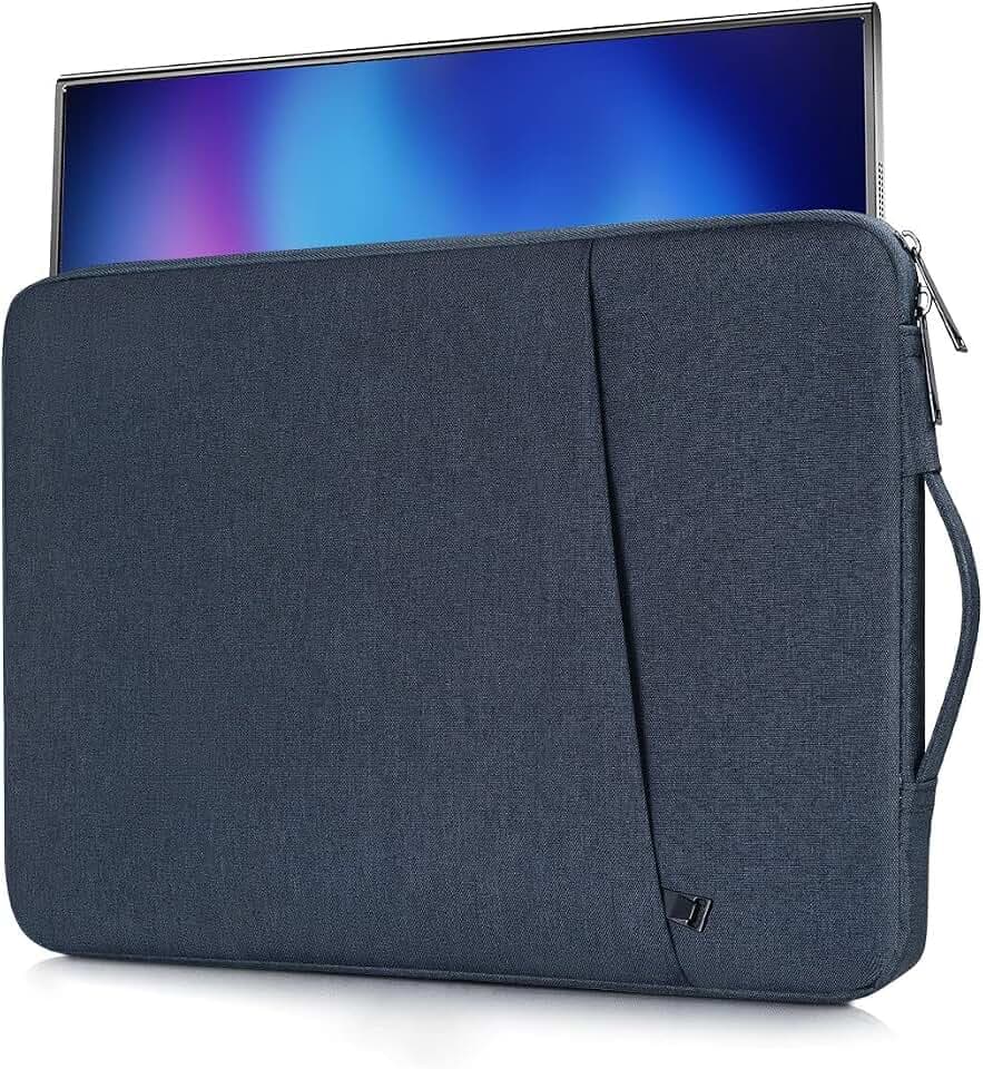 Portable Monitor Case 18.5 Inch,18 Inch Storage Sleeve Bag Compatible with Most Large 18.5 Inch Portable Monitor Carrying Pouch Bag,Navy Blue(NOT FIT 18 INCH Laptop)