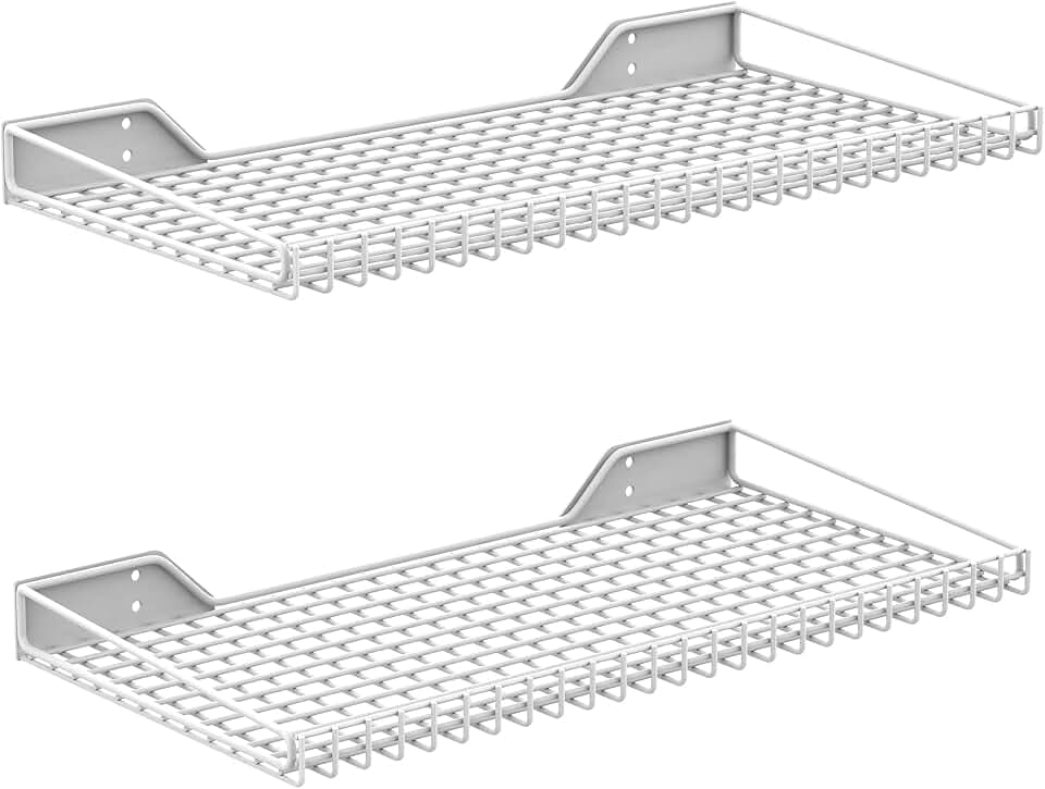 WALMANN 2-Pack Garage Wall Shelf, 23.5" x 12" Wall-Mounted Storage Shelves