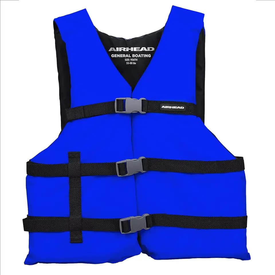 Airhead General Purpose Life Jacket for Adults & Kids - US Coast Guard Approved Life Vest for Men, Women, Youth, Child & Infant, Boating Safety PFD for Fishing & Swimming