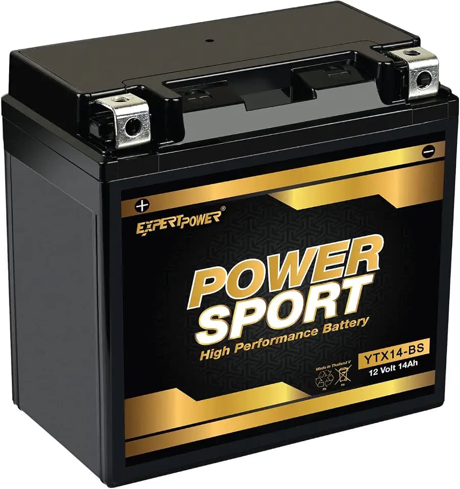 ExpertPower YTX14-BS 12V 14Ah AGM SLA Motorcycle Battery, 220 CCA