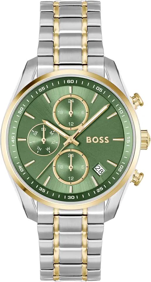BOSS Grand Tour Women's 3H Quartz Chronograph Watch, Stainless Steel, 3ATM/30m Water Resistant - Stylish, Elegant Timepiece - Gift for Her, 38mm