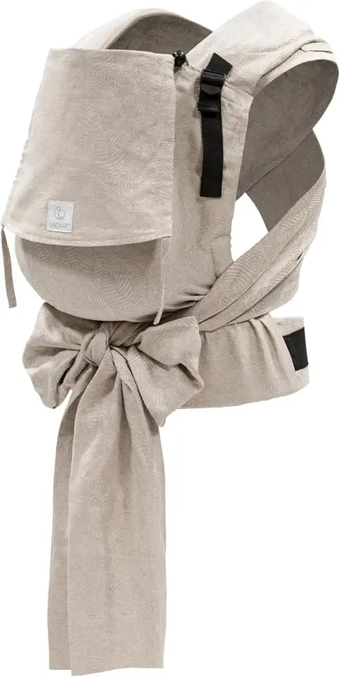 Stokke Limas Carrier Plus, Floral Beige – Half Buckle Babytrage, 4–18 kg | Half-Buckle Babytrage, Bauch-, Rücken- und Hüfttrage (Trage seitlich), 100 % Bio-Baumwolle. Ab 1 Monat (4kg) bis 18 kg