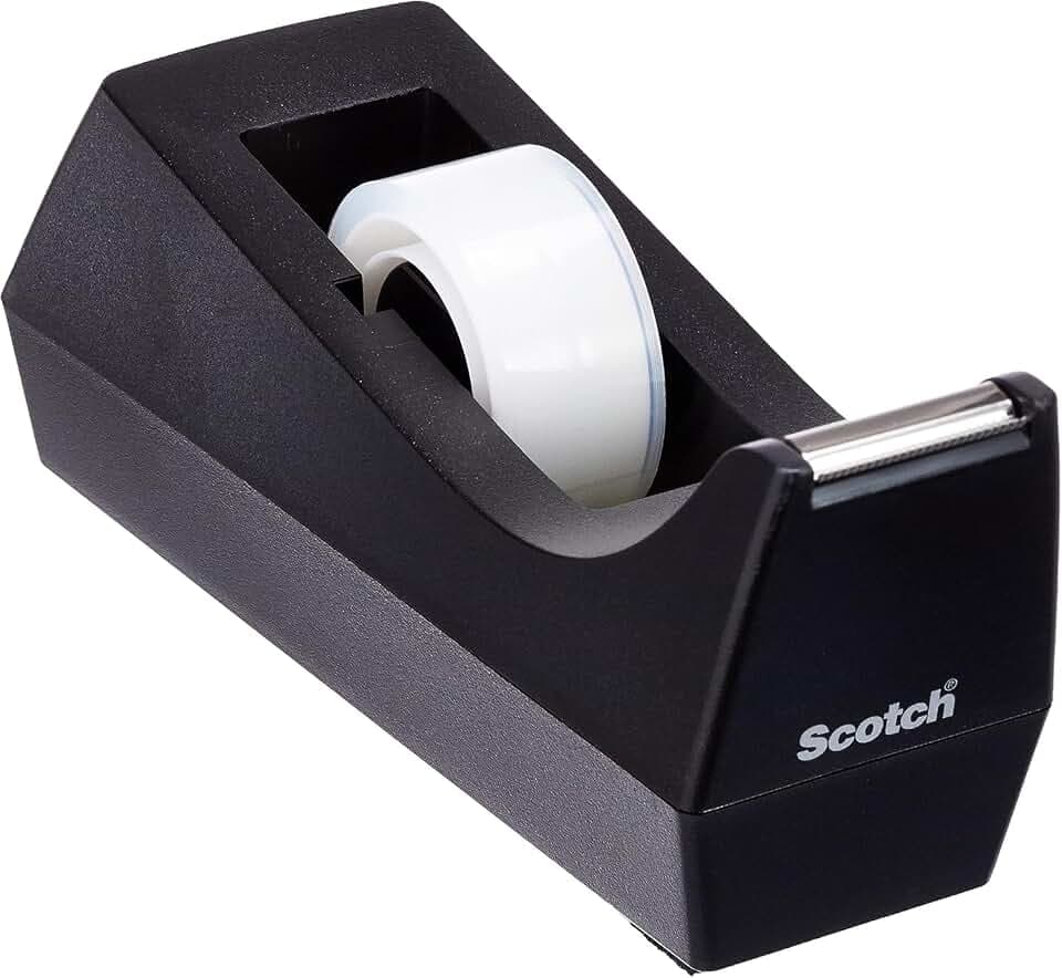 Scotch Tisch-Klebebandabroller C38, Schwarz, 1 Stück pro Packung