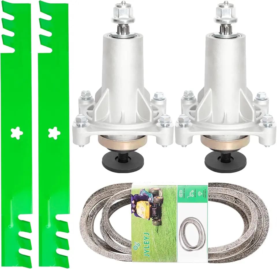 42" Mower Deck Rebuild Kit for Husqvarna AYP Craftsman YTH2242 YTH22V42 YTH2042 Poulan Pro Spindles PP155H42 Includes 2 Spindles 532187281 192870 587253301 2 Blades 127843 134149 1 Belt 174883 parts
