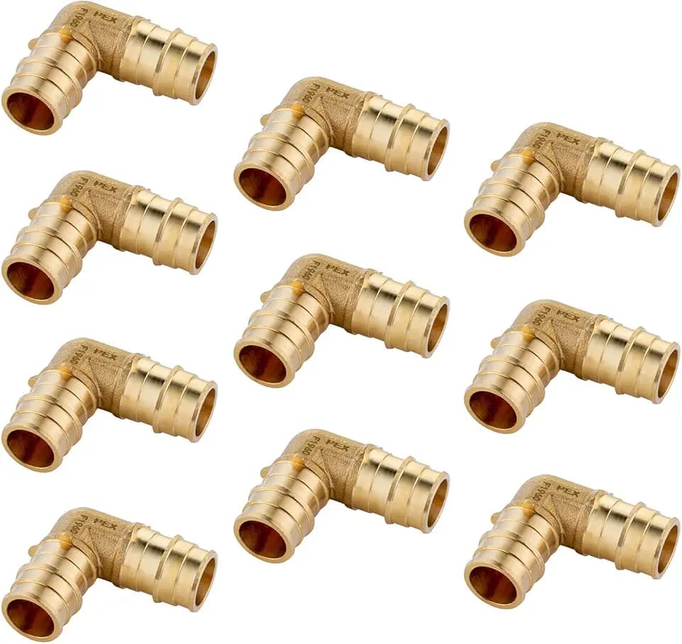 10 piece EFIELD Pex A Full Flow Expansion Brass Fitting 1/2"x 1/2" Elbow